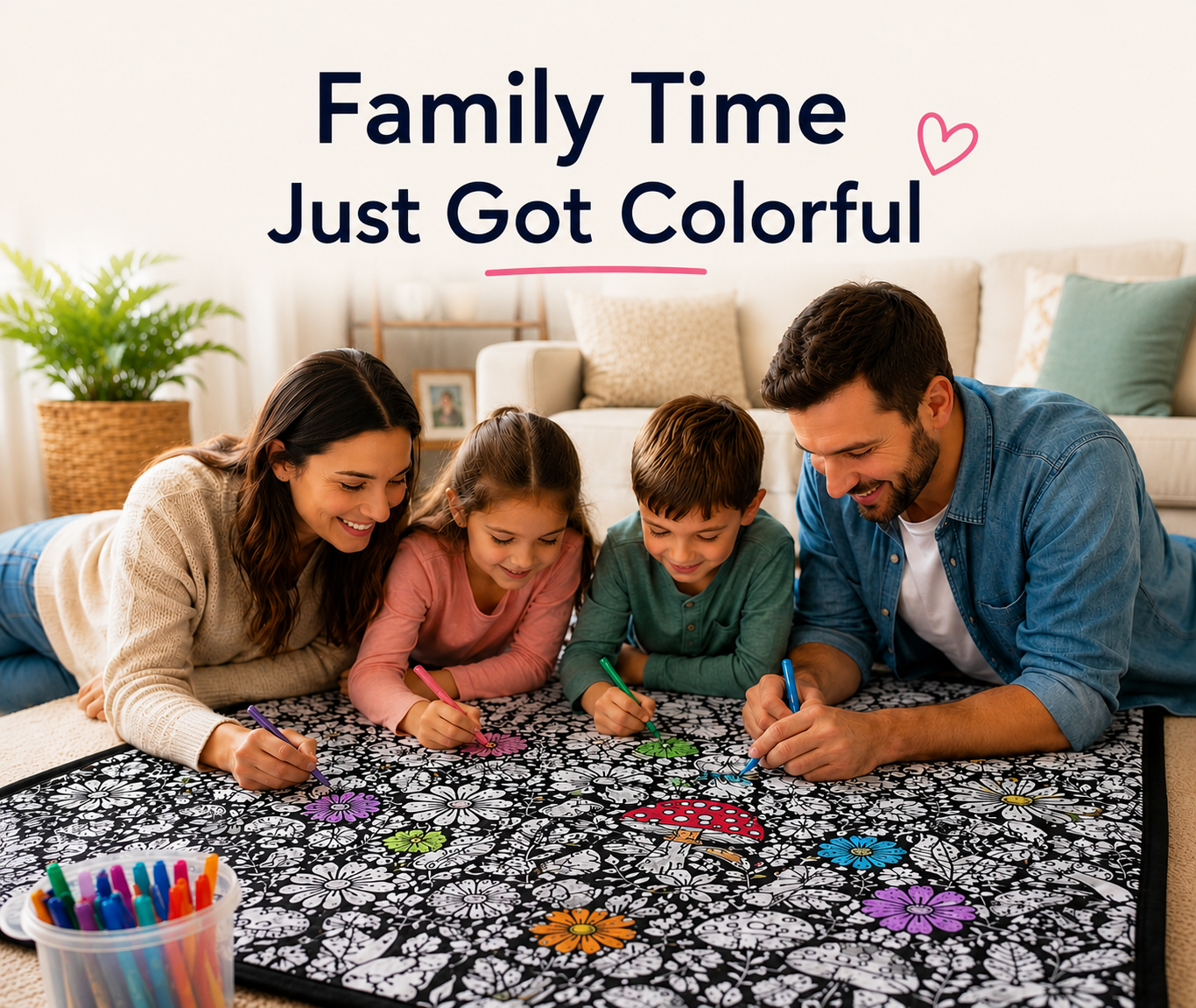 Reusable Washable Coloring Blanket