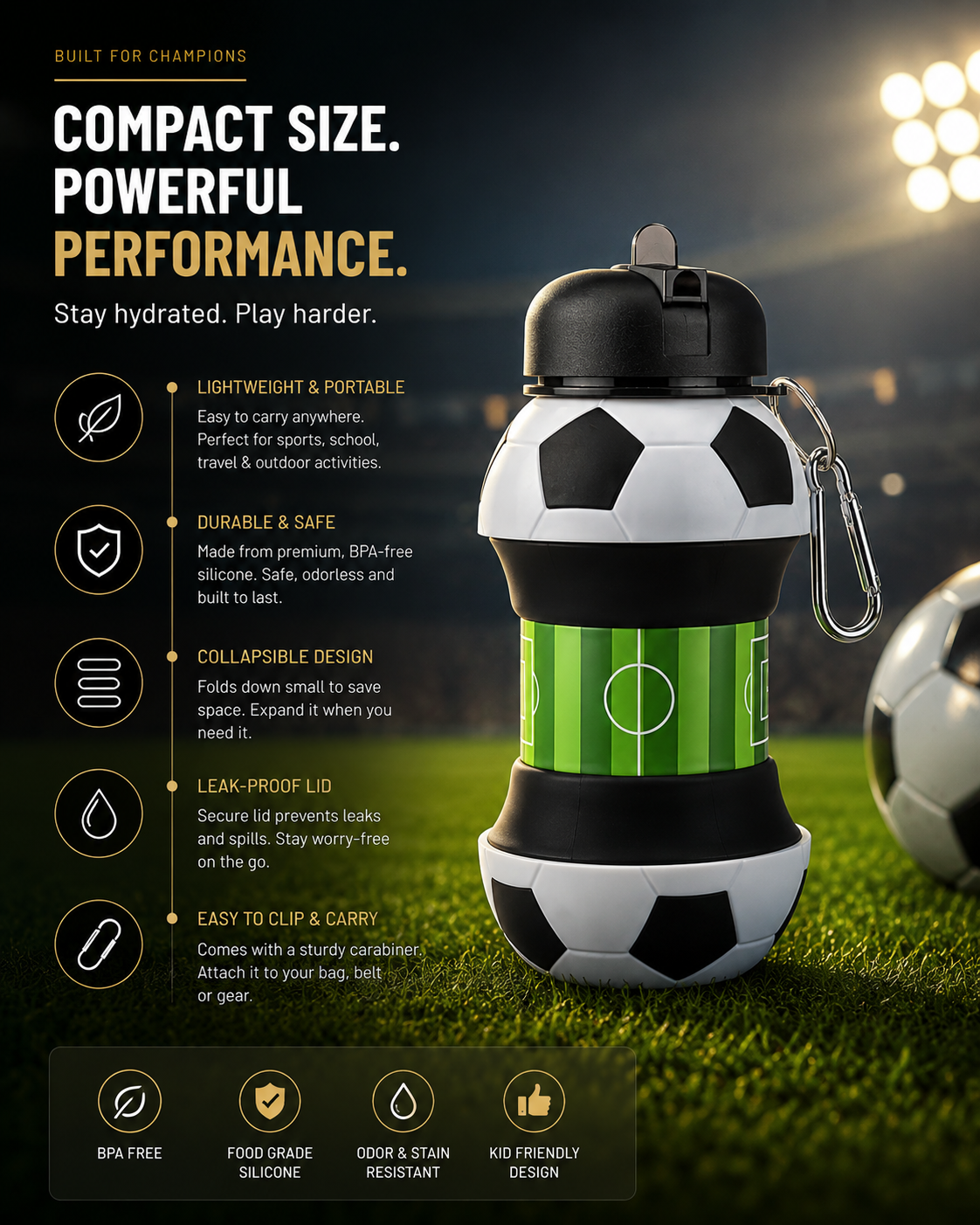Champion Series™ Premium Football Bottle
